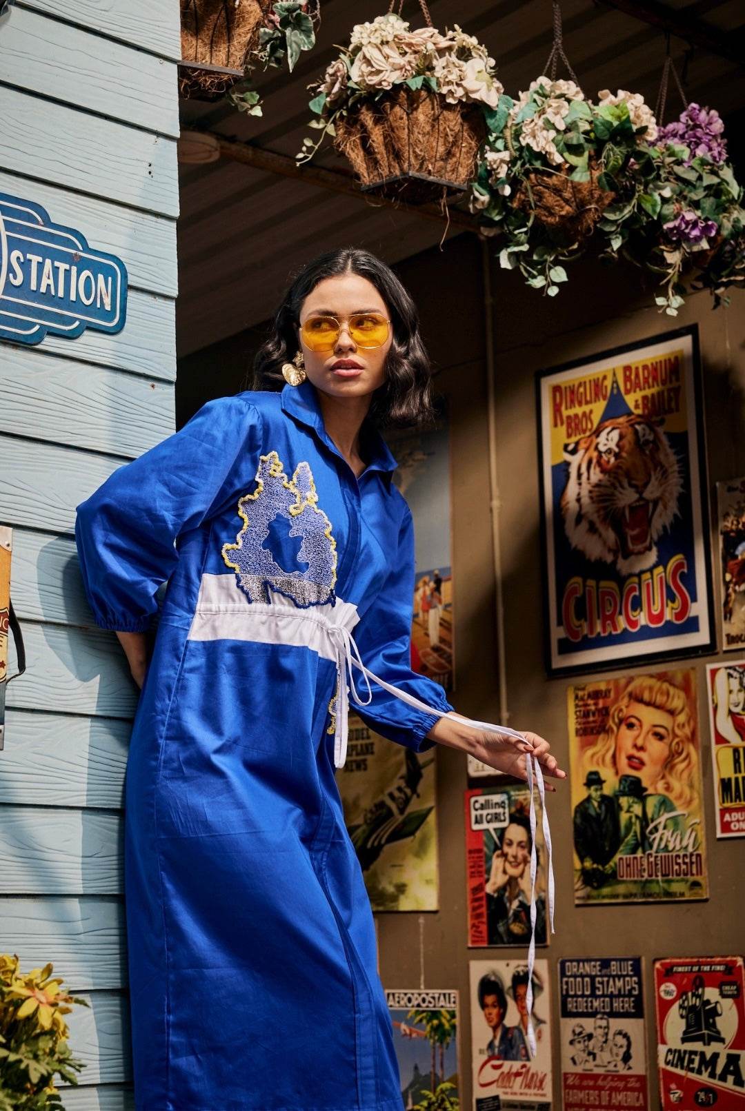 Wild Blue Shirt Dress - Puja Agarwal