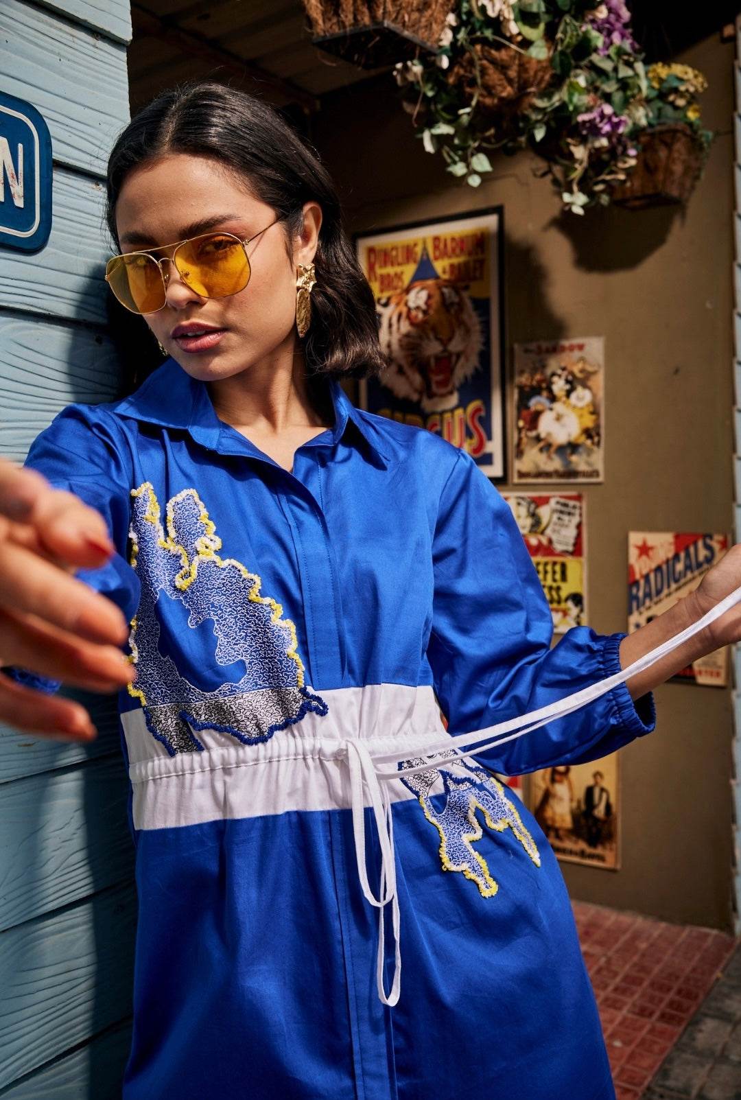 Wild Blue Shirt Dress - Puja Agarwal