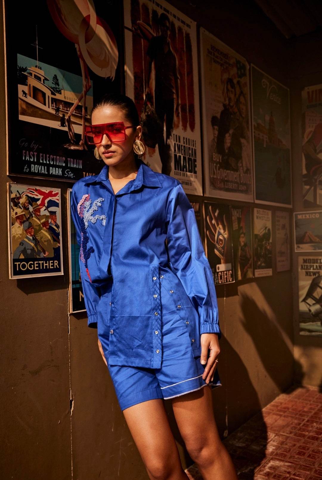 Blue Blaze Shirt / Co-ord Set - Puja Agarwal