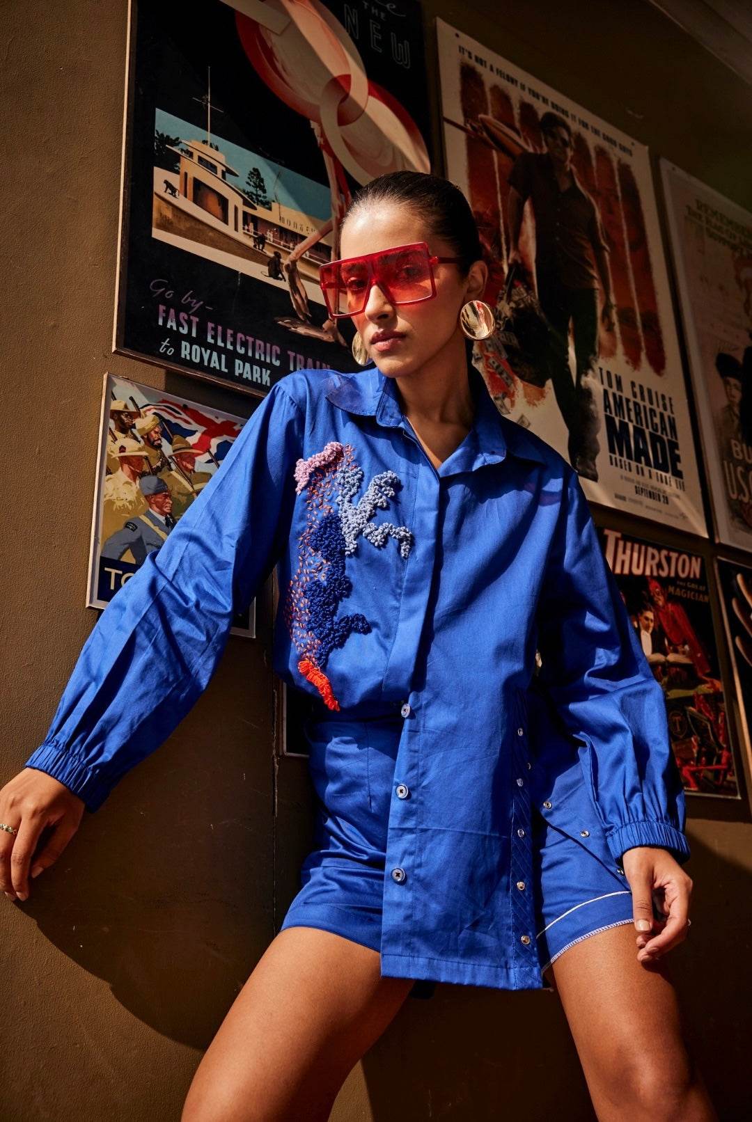 Blue Blaze Shirt / Co-ord Set - Puja Agarwal