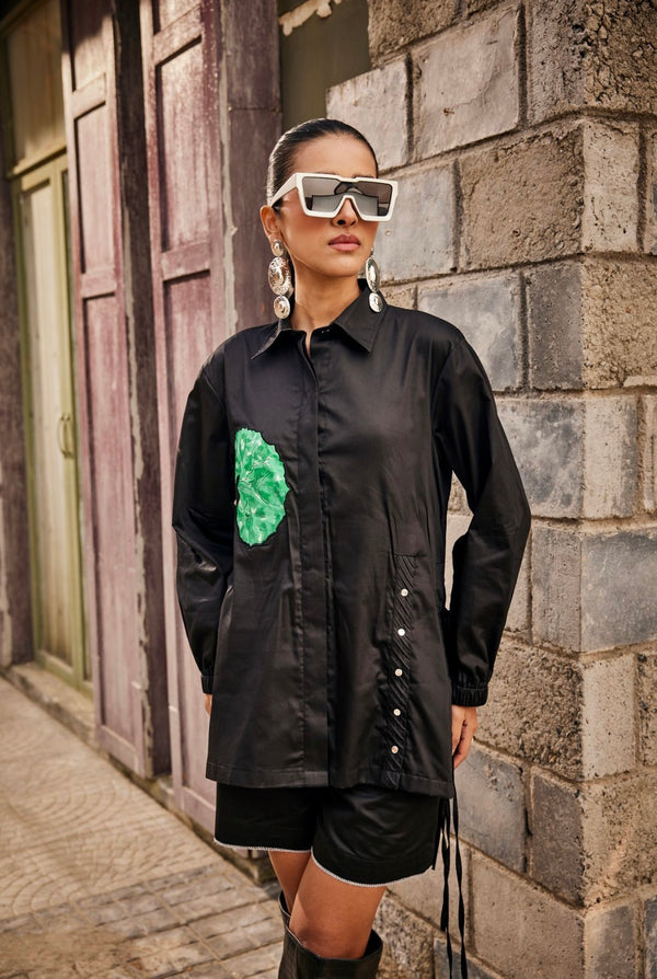 Wild Flower Black Shirt / Co-ord Set