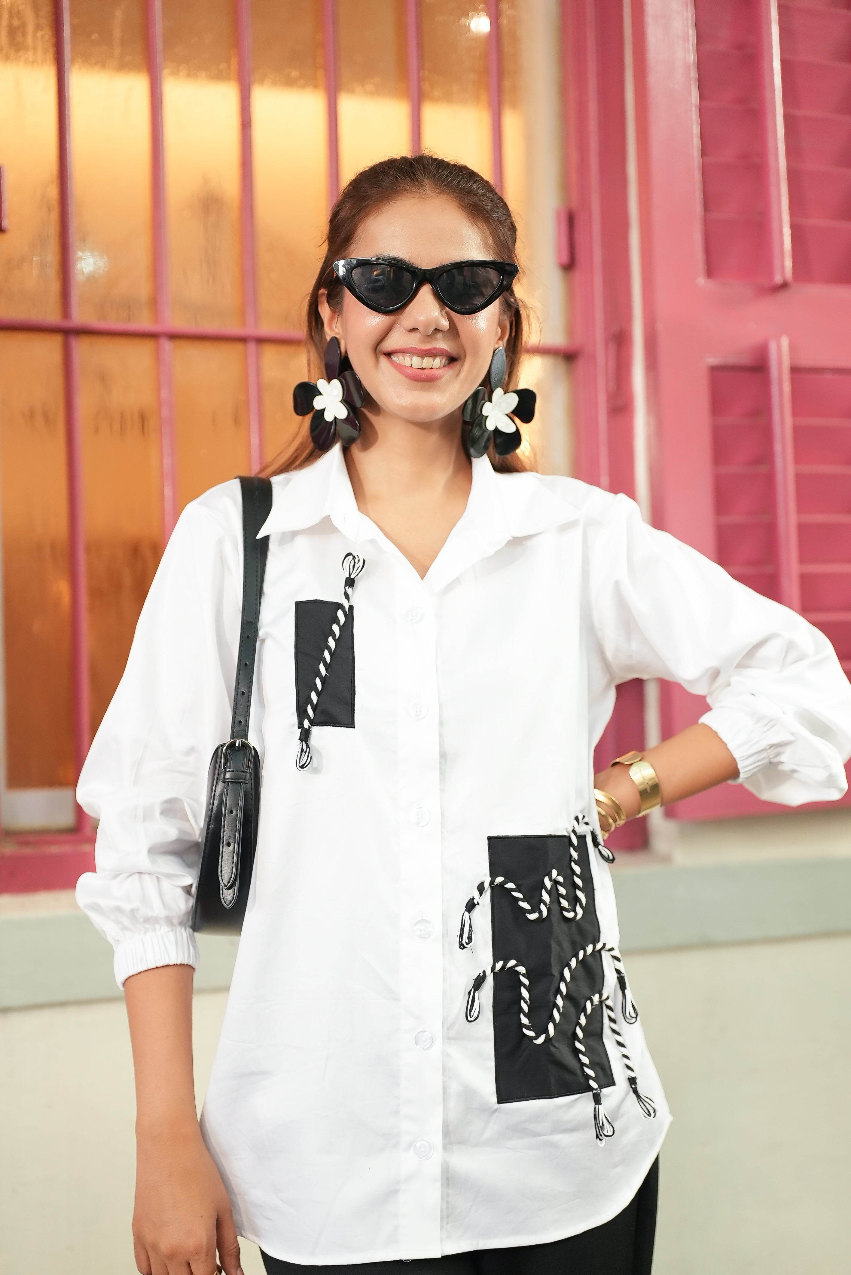 Bella White Shirt / Co-ord Set - Puja Agarwal