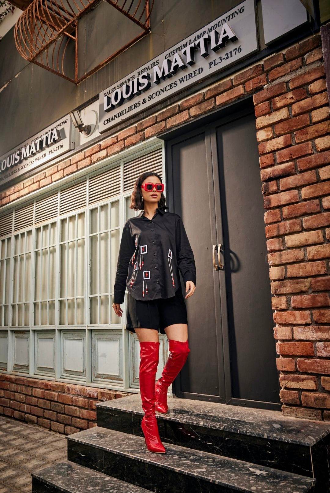 Black Rosa Shirt - Puja Agarwal