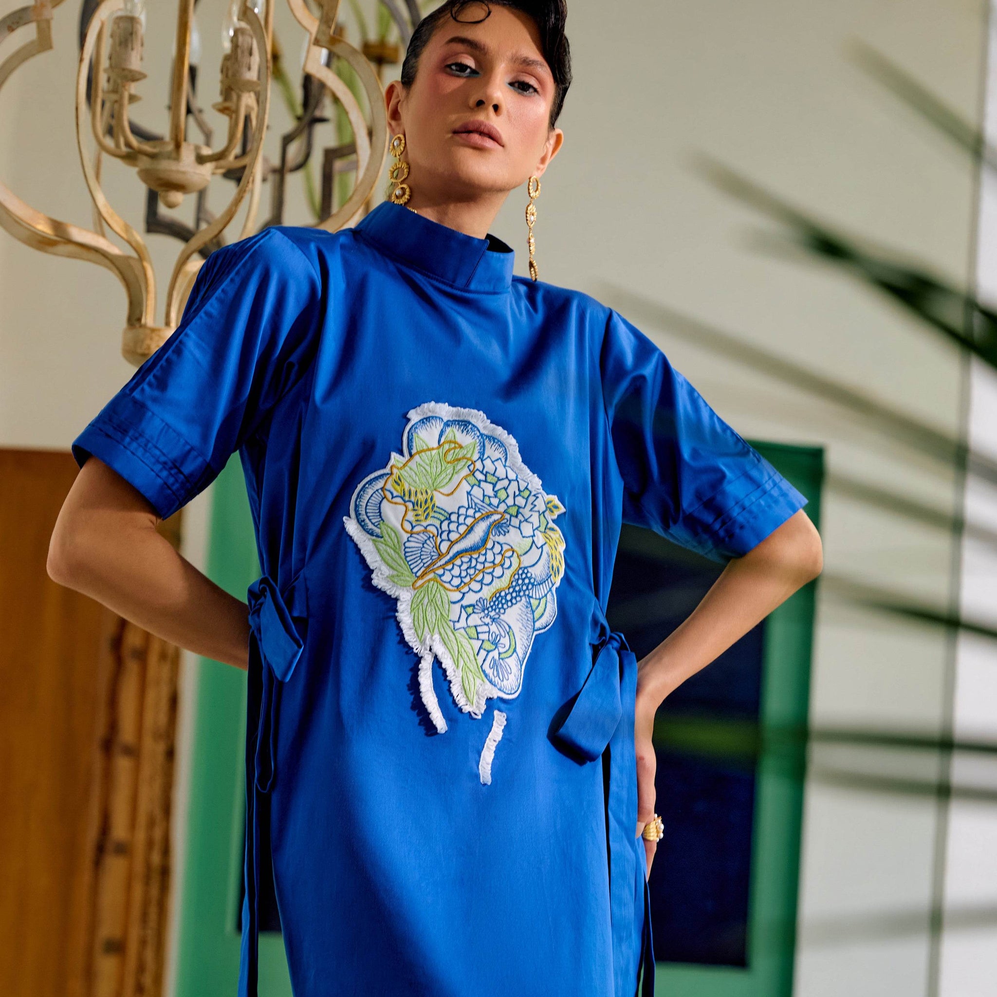 Abstract Blue Dress - Puja Agarwal
