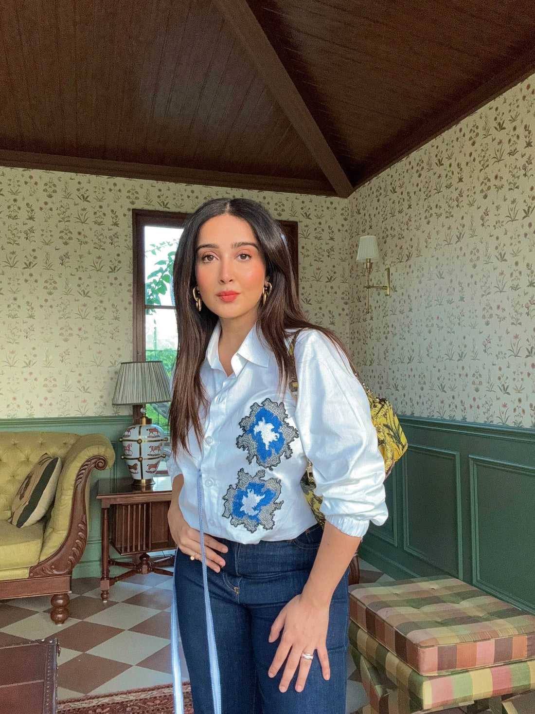 White Dawn Side Knot Shirt - Puja Agarwal