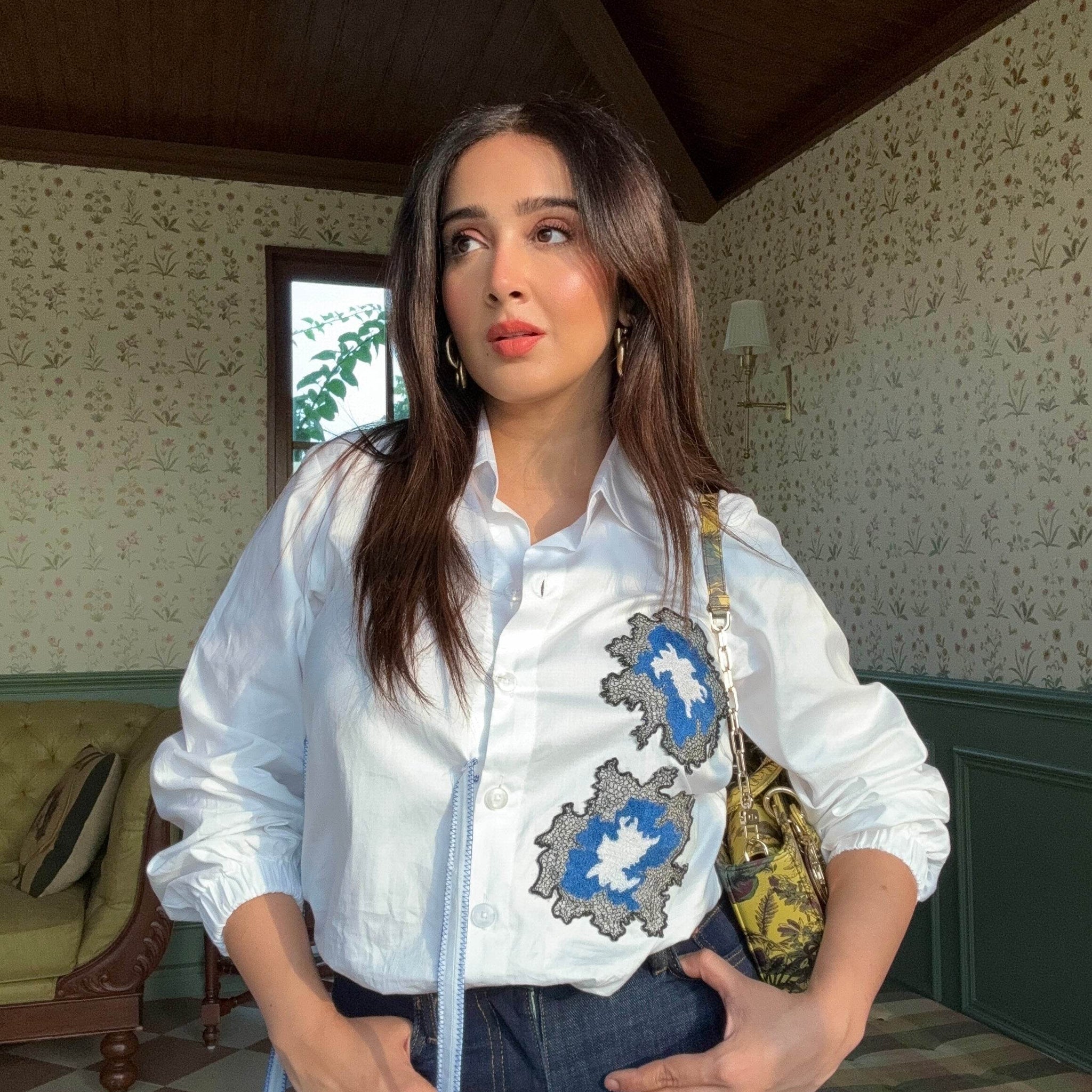 White Dawn Side Knot Shirt - Puja Agarwal