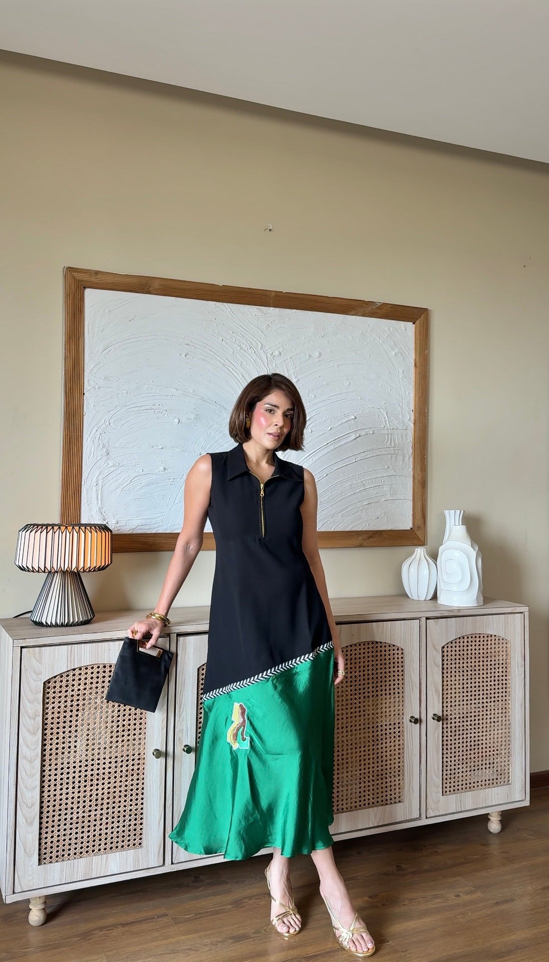Emerald Black Dress