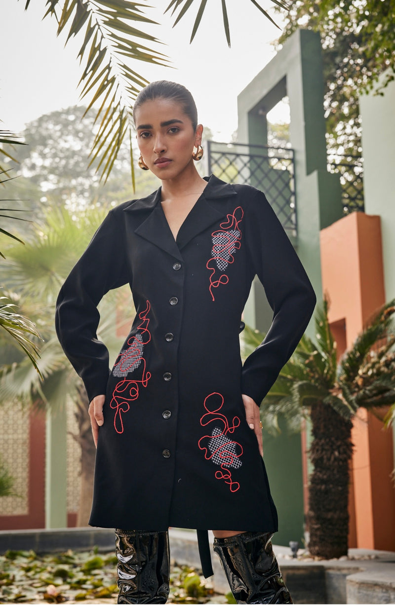 Red Orbit Shirt dress
