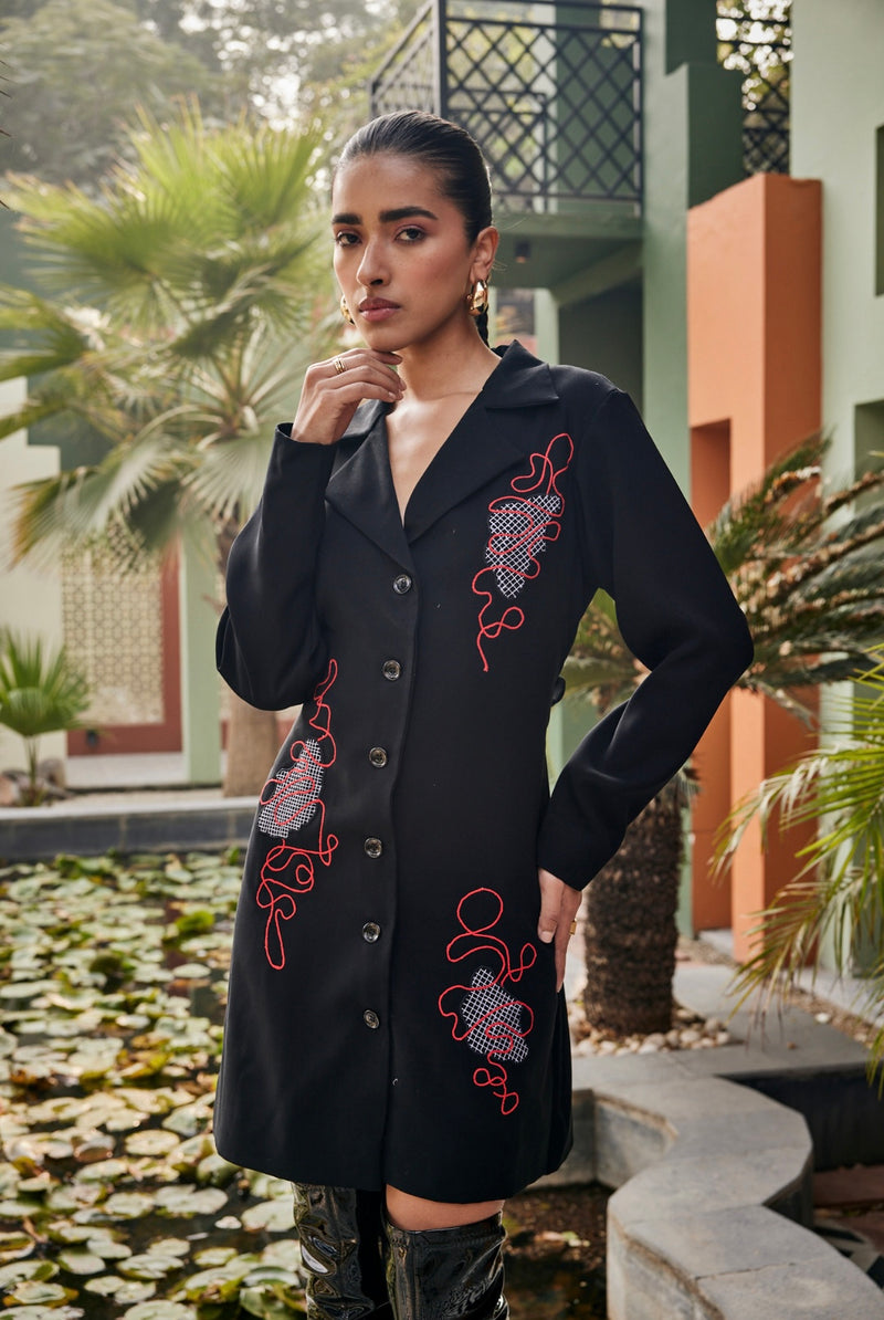 Red Orbit Shirt dress