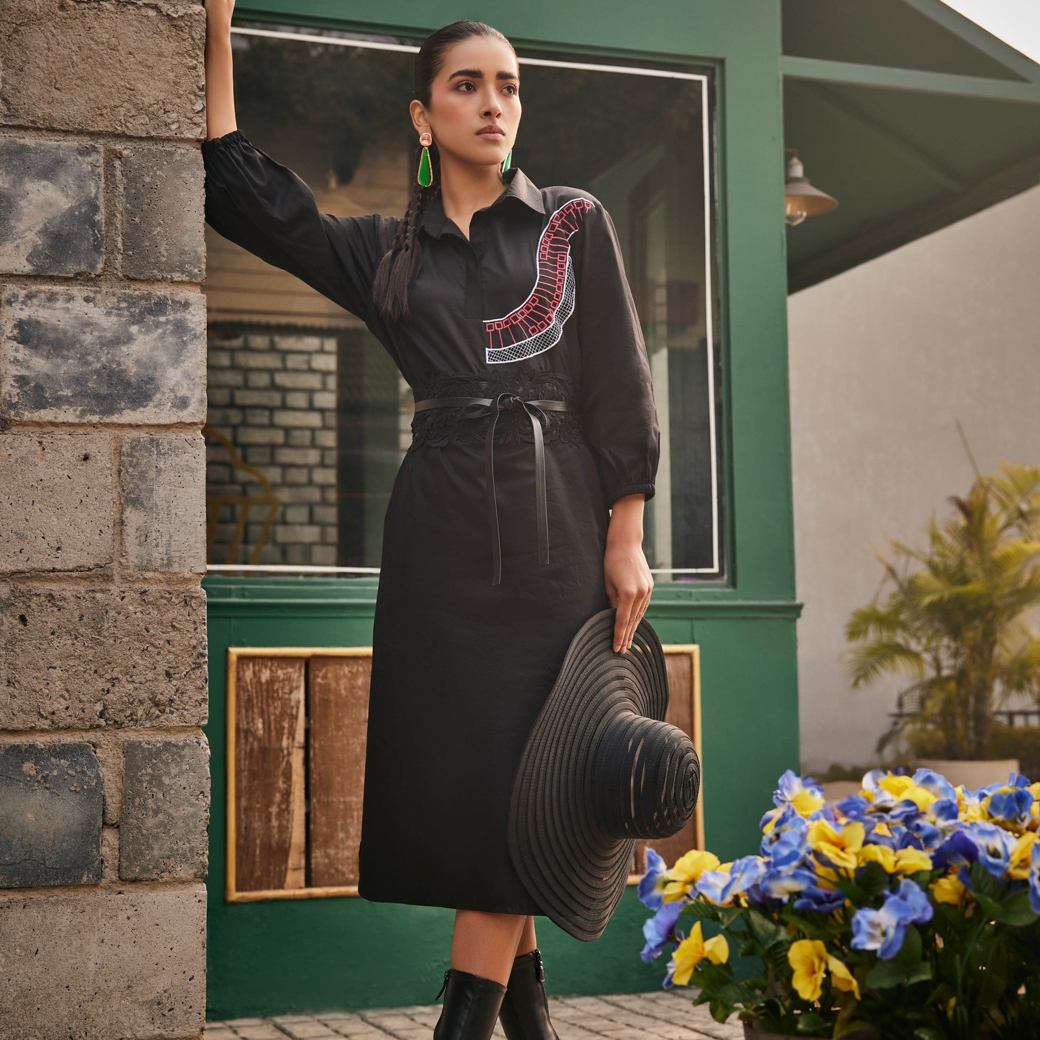 The Noir Spiral Dress - Puja Agarwal