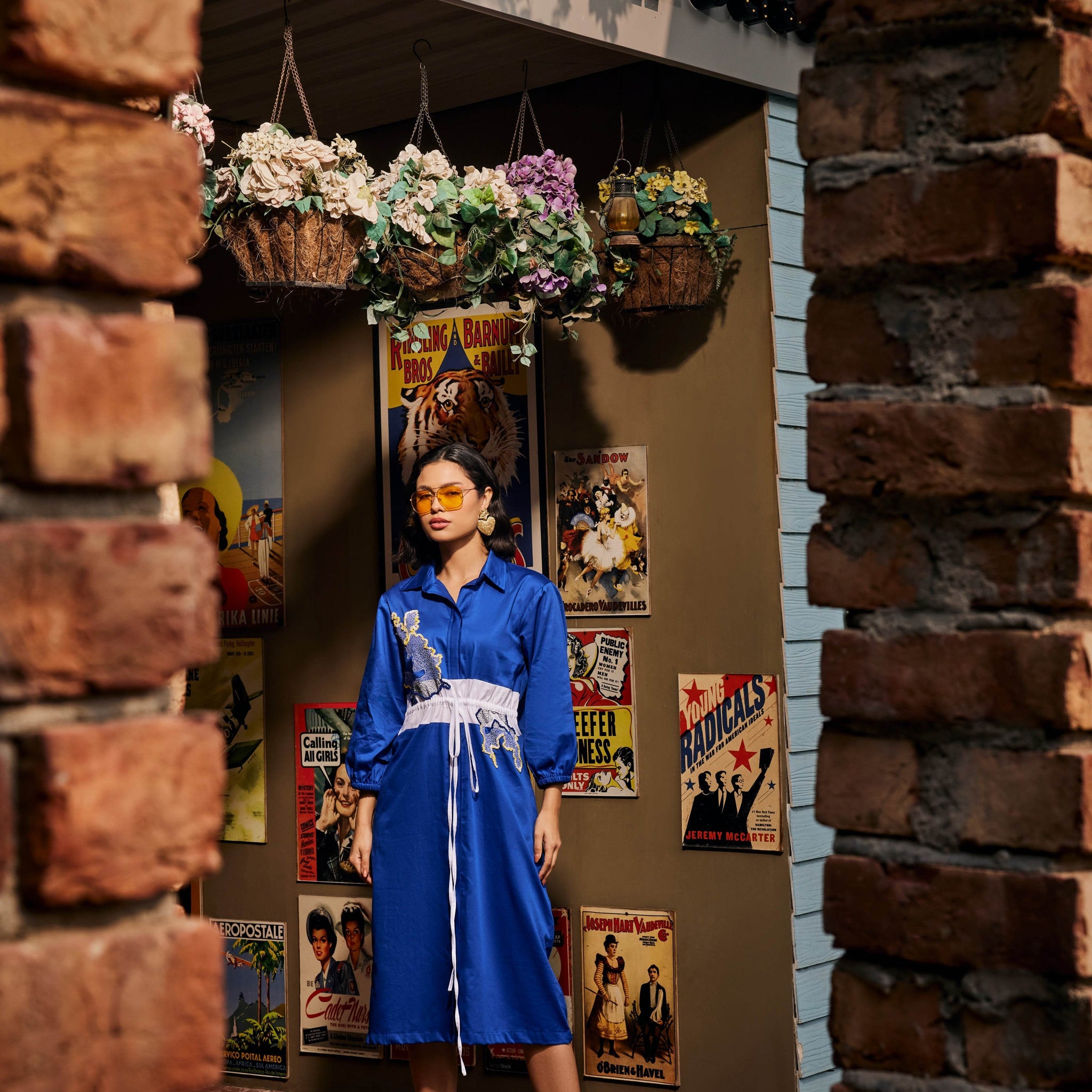 The Electric Bloom Midi Dress - Puja Agarwal