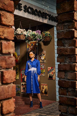 The Electric Bloom Midi Dress - Puja Agarwal