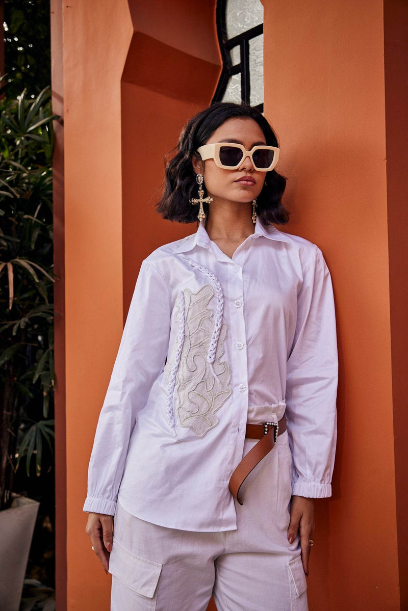The Ivory Whisper White Shirt - Puja Agarwal