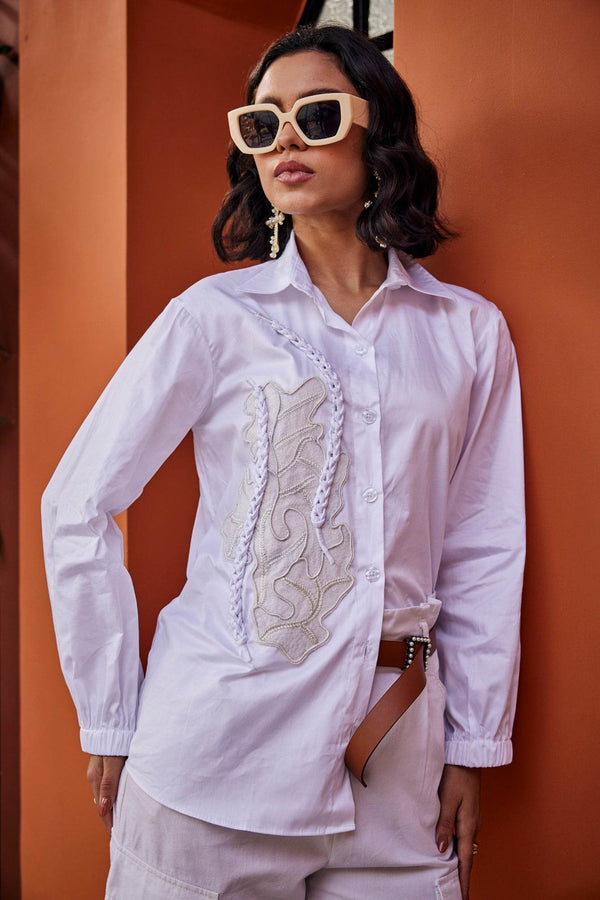 The Ivory Whisper White Shirt - Puja Agarwal