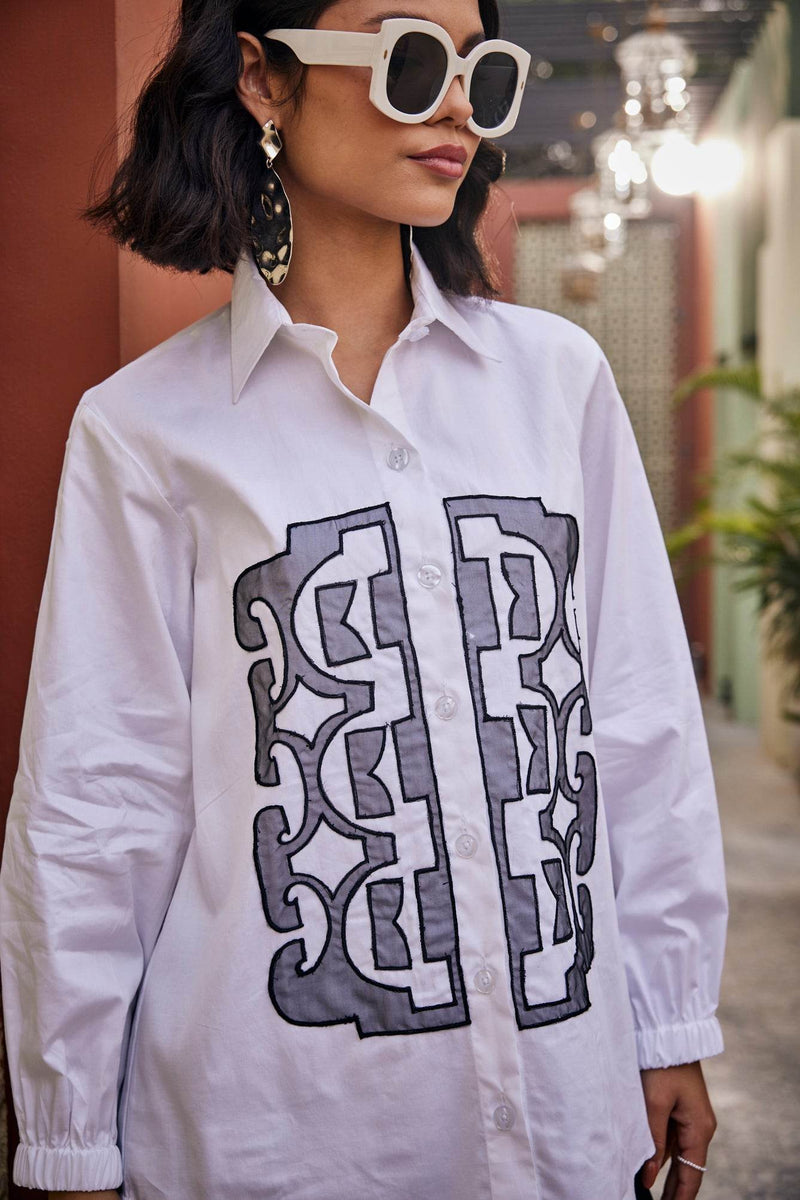 The Cairo Monogram Shirt / Co-ord Set - Puja Agarwal