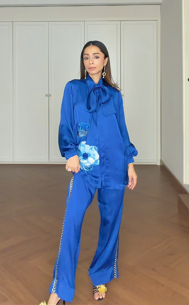 Blue Noir Flora Co-ord Set