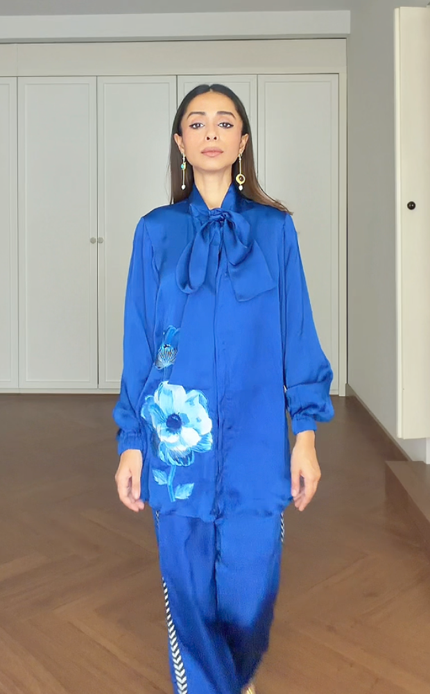 Blue Noir Flora Co-ord Set