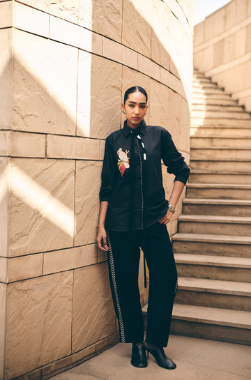 Black hawk Embroidered shirt/co-ord set