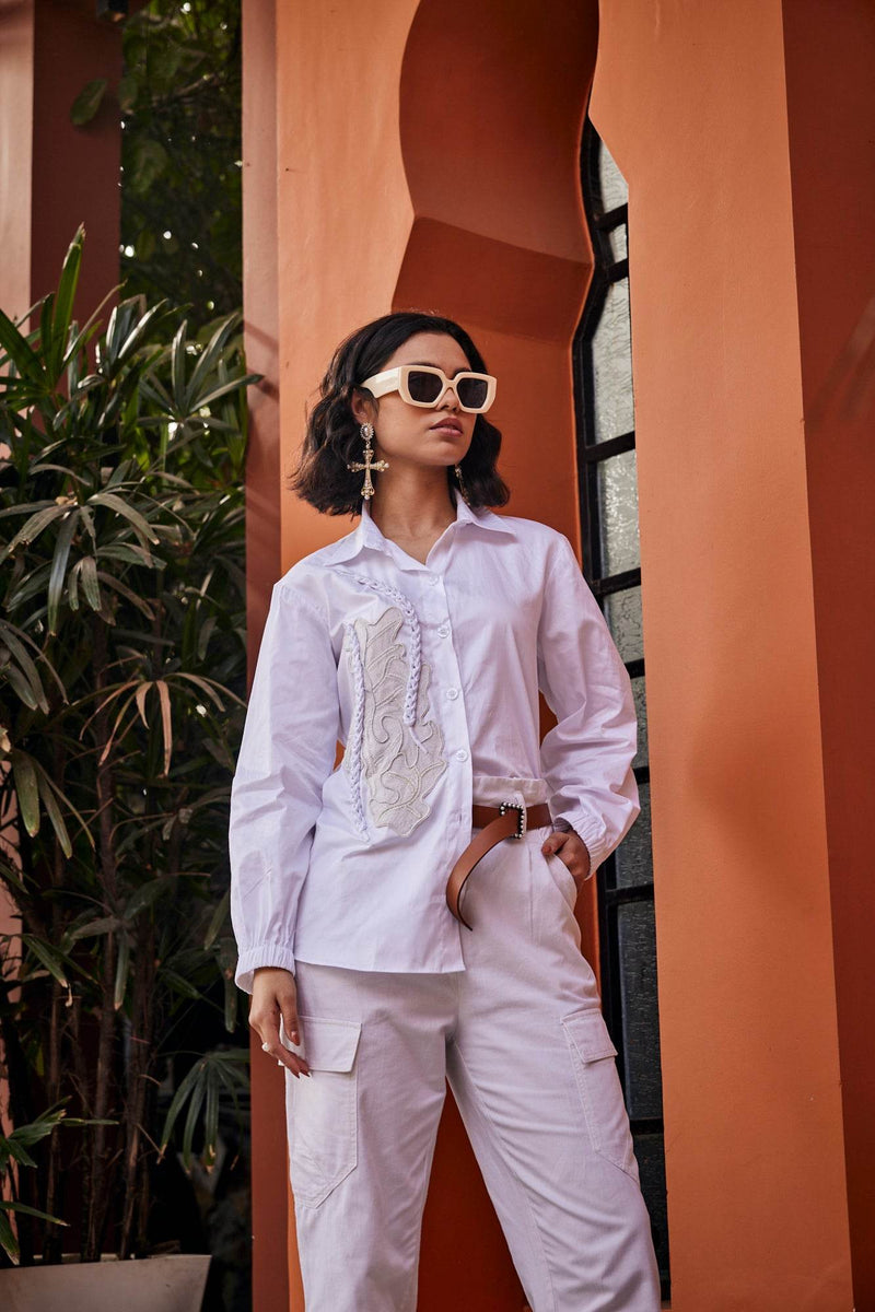 The Ivory Whisper White Shirt - Puja Agarwal