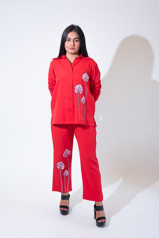 Red vine co-ord set