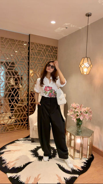 Bloomline White Embroidered Shirt