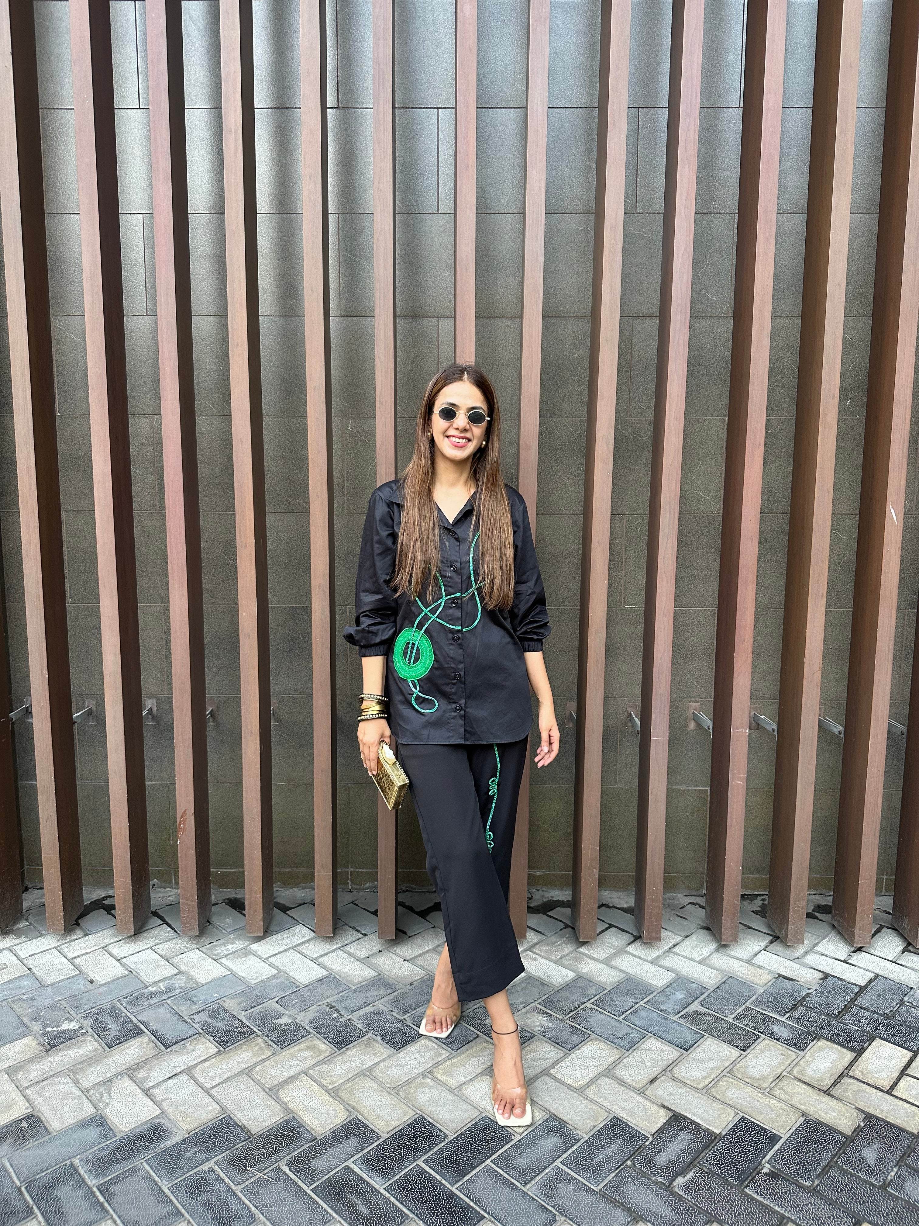 Neon Thread Theory Shirt - Co-ord Set - Puja Agarwal