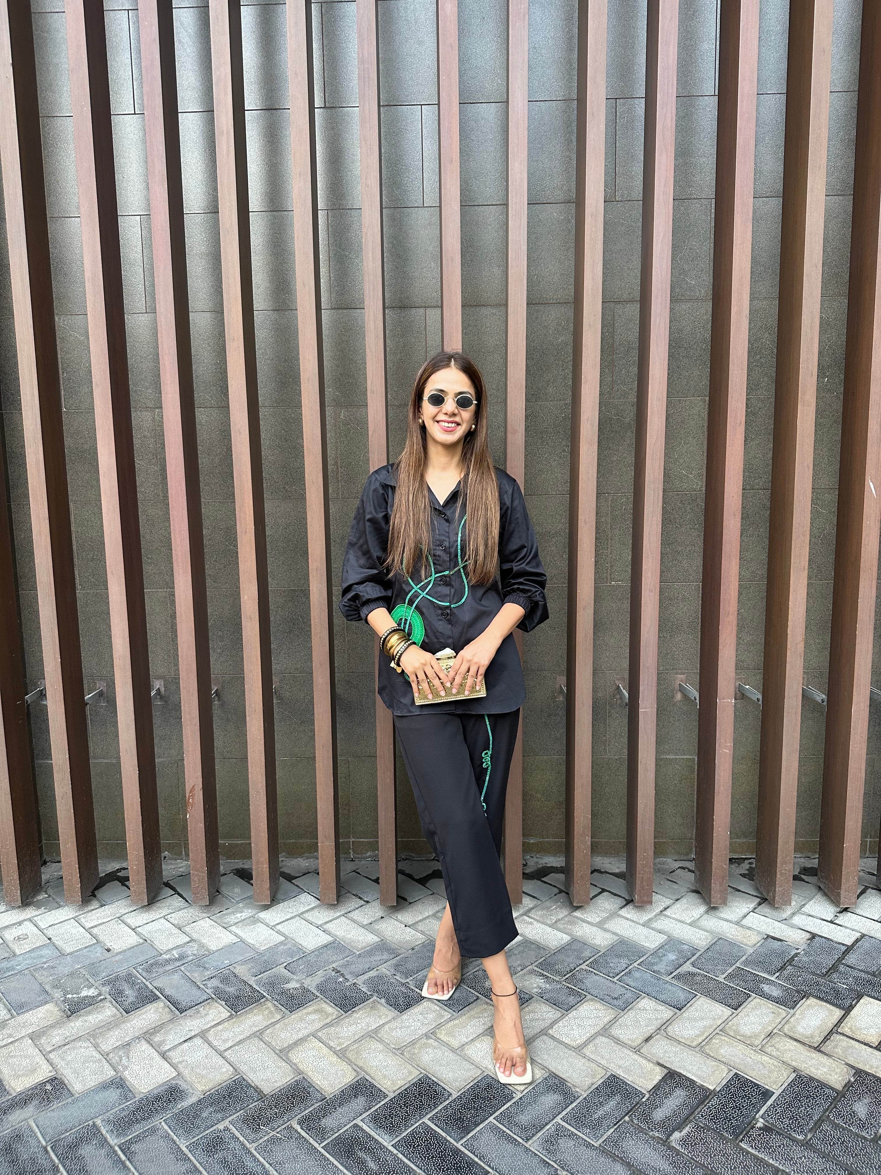 Neon Thread Theory Shirt - Co-ord Set - Puja Agarwal